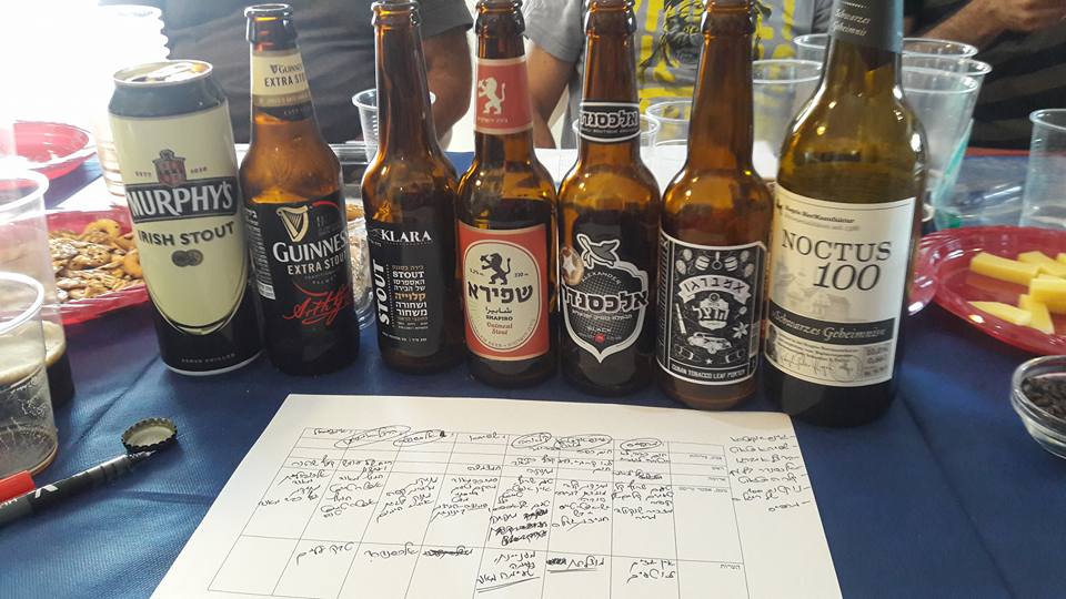 מועדון הבירה בבנימינה: back to black השוואת בירות סטאוט, בירה גרמנית, בירה ישראלית, בירה אירית