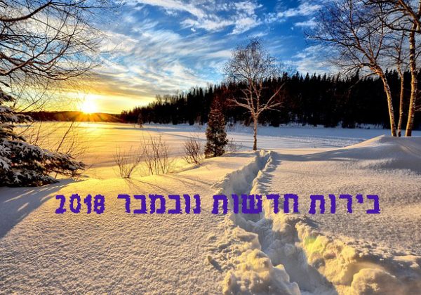 בירות חדשות נובמבר 2018
